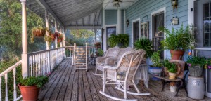 Porch at Blue Mountain Mist bed and breakfast in Sevierville